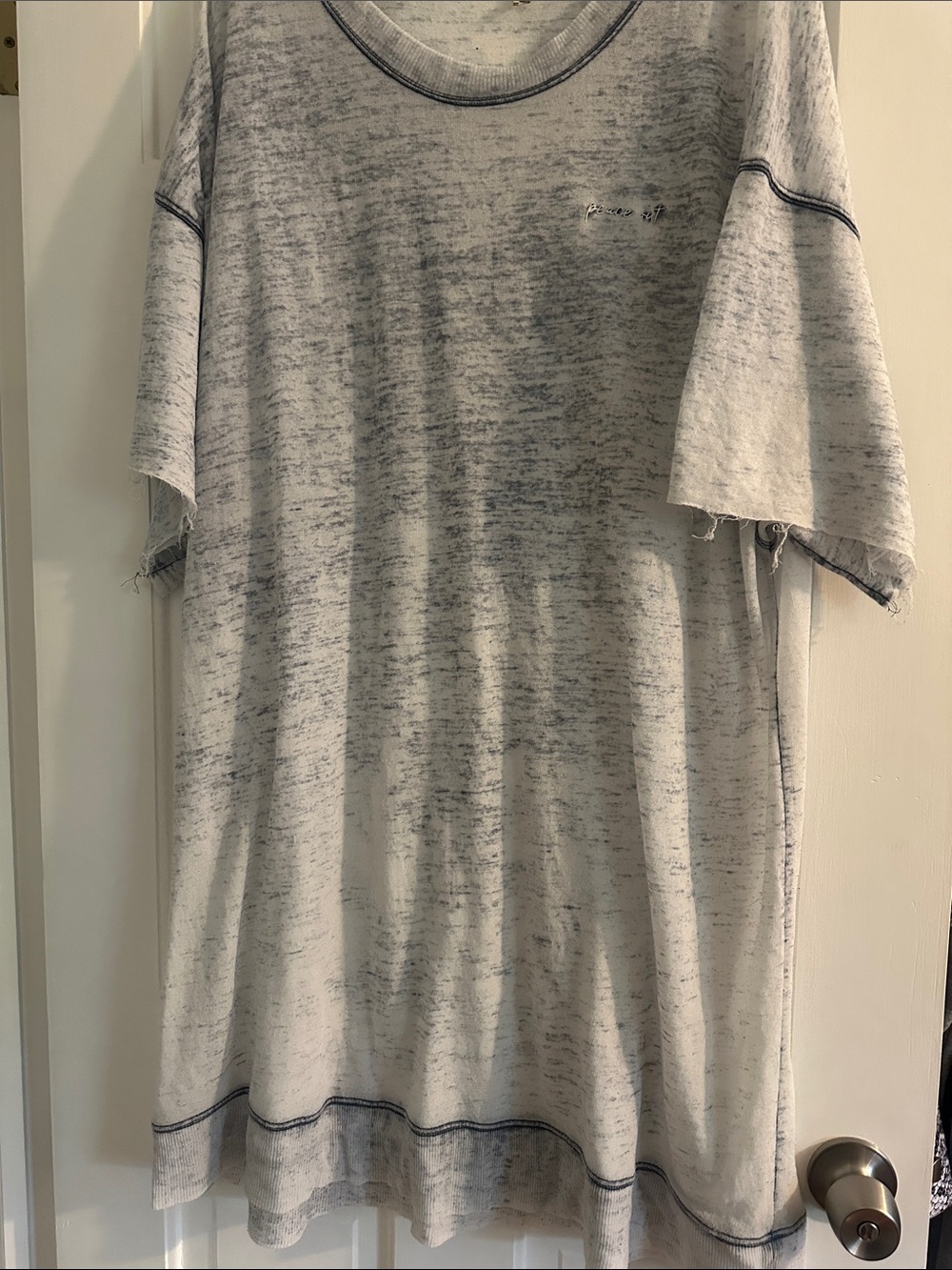 Free People Light Heather Gray Short Sleeve Tee